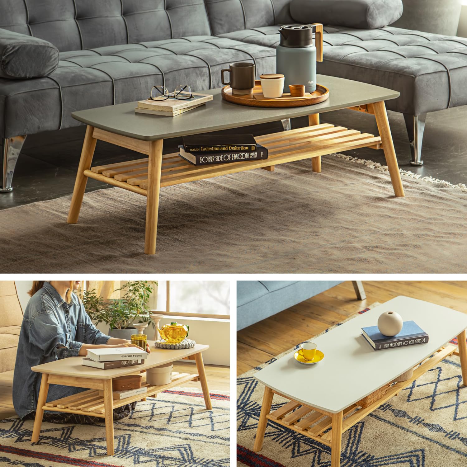 Amazon.co.jp: Pure luxe テーブル センターテーブル ローテーブル 105